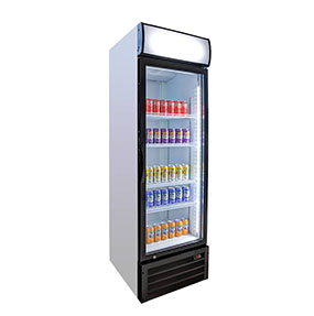 Glass Door Merchandiser Cooler with Hinge Glass Door 430L manufacturer factory China